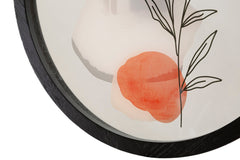 Horloge murale ronde motif rose