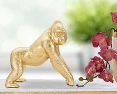 Statue Gorille dorée