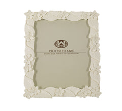 Cadre photo décoré de feuilles Crème