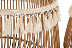 Ensemble de paniers ronds en rotin finition tissu naturel