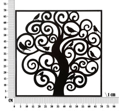 Panneau mural décoratif 3D Arbre en Fer Noir