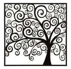 Panel de pared decorativo 3D Árbol Hierro Negro