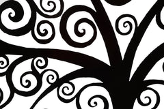 Panel de pared decorativo 3D Árbol Hierro Negro
