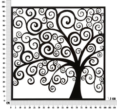 Panel de pared decorativo 3D Árbol Hierro Negro