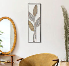 Panel de pared de metal y MDF de hojas 3D