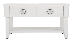 Table basse rectangulaire avec 2 tiroirs Shine Blanc