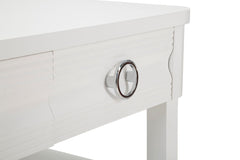 Table basse rectangulaire avec 2 tiroirs Shine Blanc