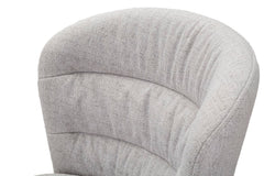 Taburete de bar Losanna Tejido gris patas y reposapiés metal Negro Set 2 pz