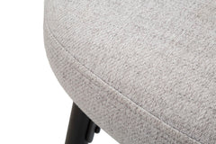 Taburete de bar Losanna Tejido gris patas y reposapiés metal Negro Set 2 pz
