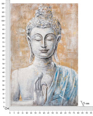 Peinture sur toile Bouddha cadre en bois