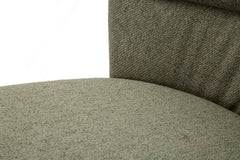 Chaise Losanna tissu vert pieds métal noir (ensemble de 2)
