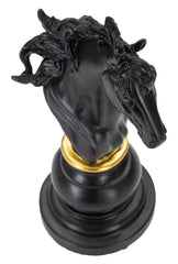 Caballero de ajedrez Negro y Oro