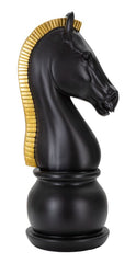 Cheval décoratif noir et or