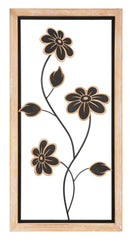 Panel de pared decorativo de metal y madera Girish