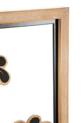 Panel de pared decorativo de metal y madera Girish