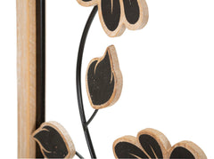 Panel de pared decorativo de metal y madera Girish