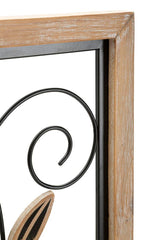 Panel decorativo de pared 3D Koman de metal y madera