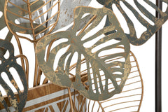 Panel de pared decorativo de metal Vaso 3D con marco cuadrado