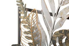 Panel de pared decorativo de metal Vaso 3D con marco cuadrado