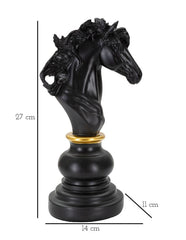 Caballero de ajedrez Negro y Oro