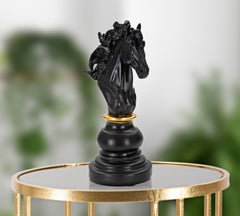 Caballero de ajedrez Negro y Oro