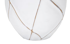 Lampe de table en résine décorations géométriques abat-jour tissu beige