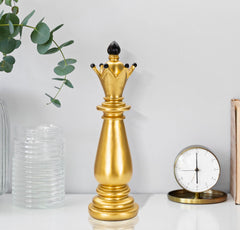 Évêque d'échecs doré décorations noires