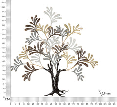 Panel de pared decorativo Albero de metal 3D árbol multicolor