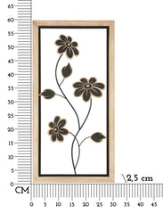 Panel de pared decorativo de metal y madera Girish