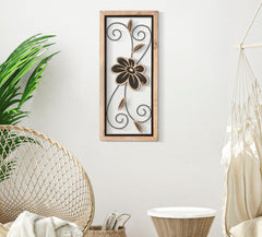 Panel de pared decorativo 3D Koman de metal y madera