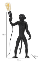 Lámpara de mesa Mono Resina Negra