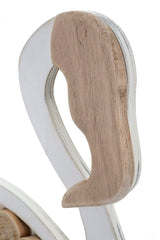 Escultura de flamenco en madera natural