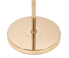 Lampe de sol Slim Métal doré Abat-jour en plumes Blanches