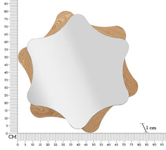Espejo de pared Estrella de madera
