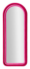 Miroir mural Cloe cadre en bois Velours Fuchsia