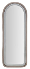 Miroir mural Cloe cadre en bois Tissu Velours Gris