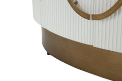 Armario de 2 puertas Tolosa Madera Blanca tapa e inserciones Madera Marrón