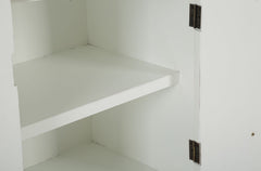Armario de 2 puertas Tolosa Madera Blanca tapa e inserciones Madera Marrón