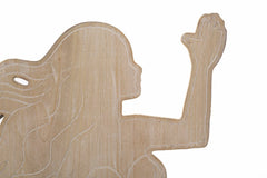 Panel de pared decorativo 3D Sirena Metal y Madera