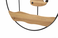 Panel de pared decorativo 3D redondo metal madera Ballenas
