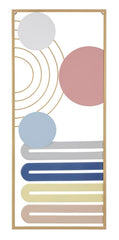 Panel mural decorativo 3D de metal geométrico colores vivos