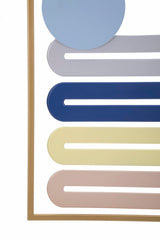 Panel mural decorativo 3D de metal geométrico colores vivos