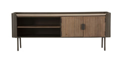 Mueble TV metal y madera Toronto con 2 puertas y 2 estantes