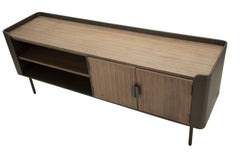 Mueble TV metal y madera Toronto con 2 puertas y 2 estantes