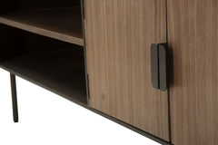 Mueble TV metal y madera Toronto con 2 puertas y 2 estantes
