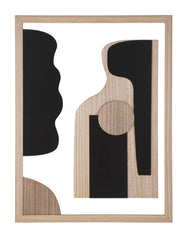 Panel de pared decorativo de madera 3D geométrico abstracto