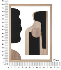 Panel de pared decorativo de madera 3D geométrico abstracto