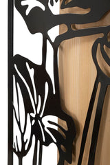 Panel decorativo de pared 3D Loto Metal y Madera