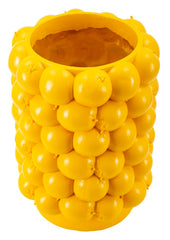Jarrón de resina Limón amarillo