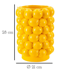Jarrón de resina Limón amarillo